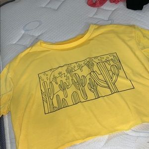 Yellow crop top